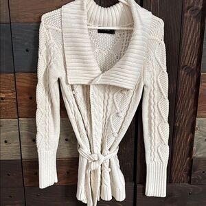 The Limited Cream Cable Knit Cardigan